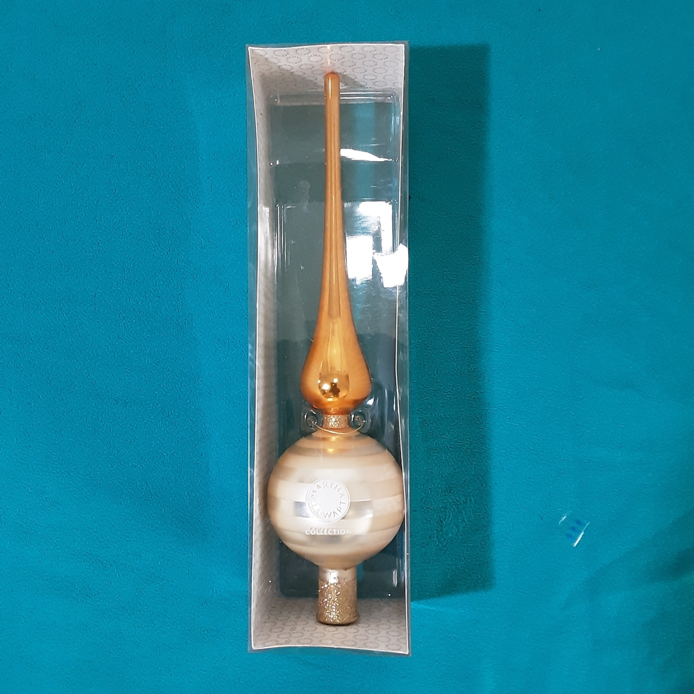 Martha Stewart Gold and Cream Ornament Topper